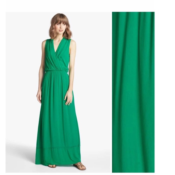 moss green maxi dress